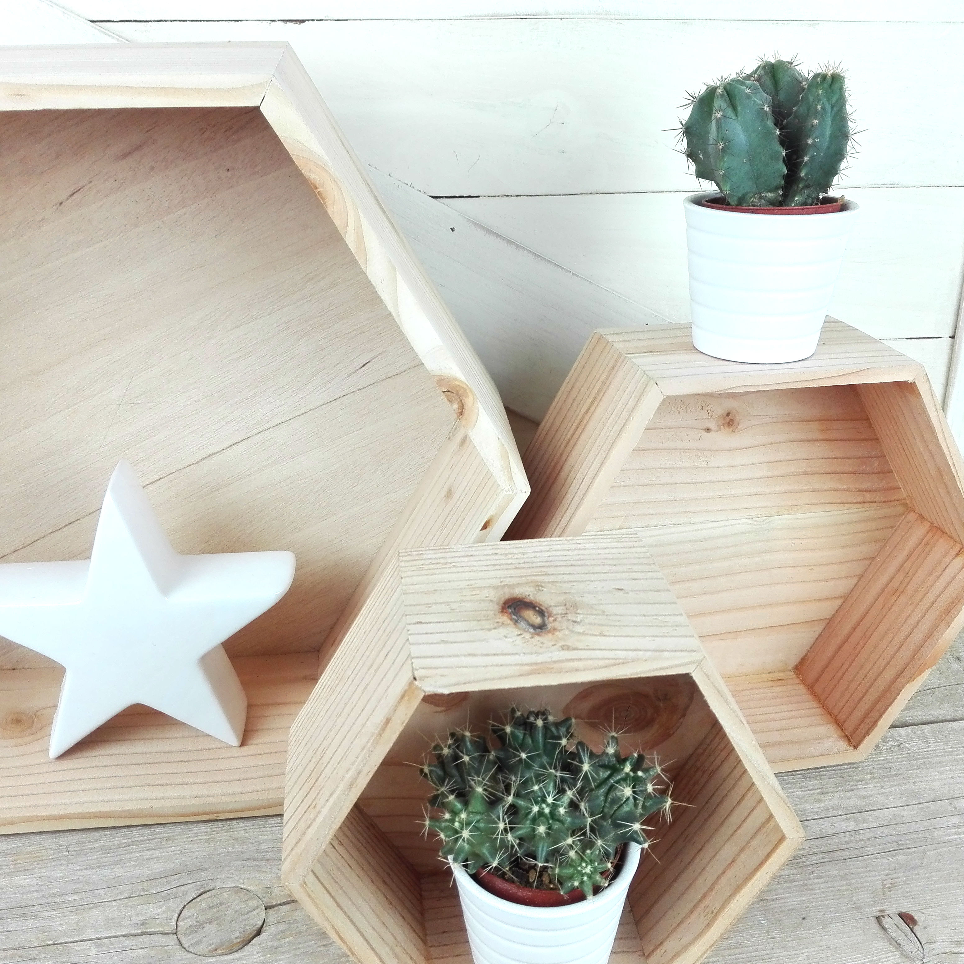 estanteria hexagonal decoracion