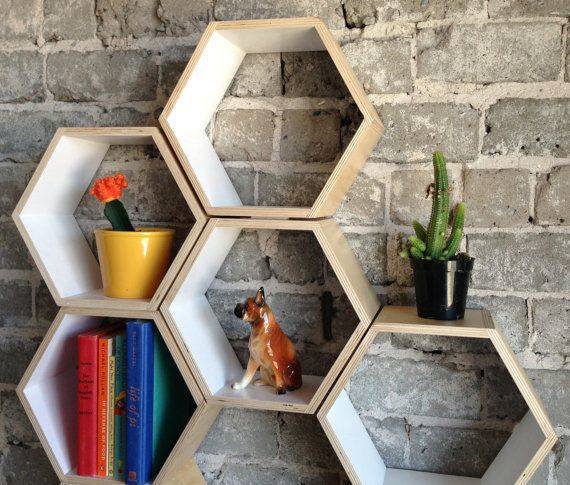 estanteria hexagonal decoracion