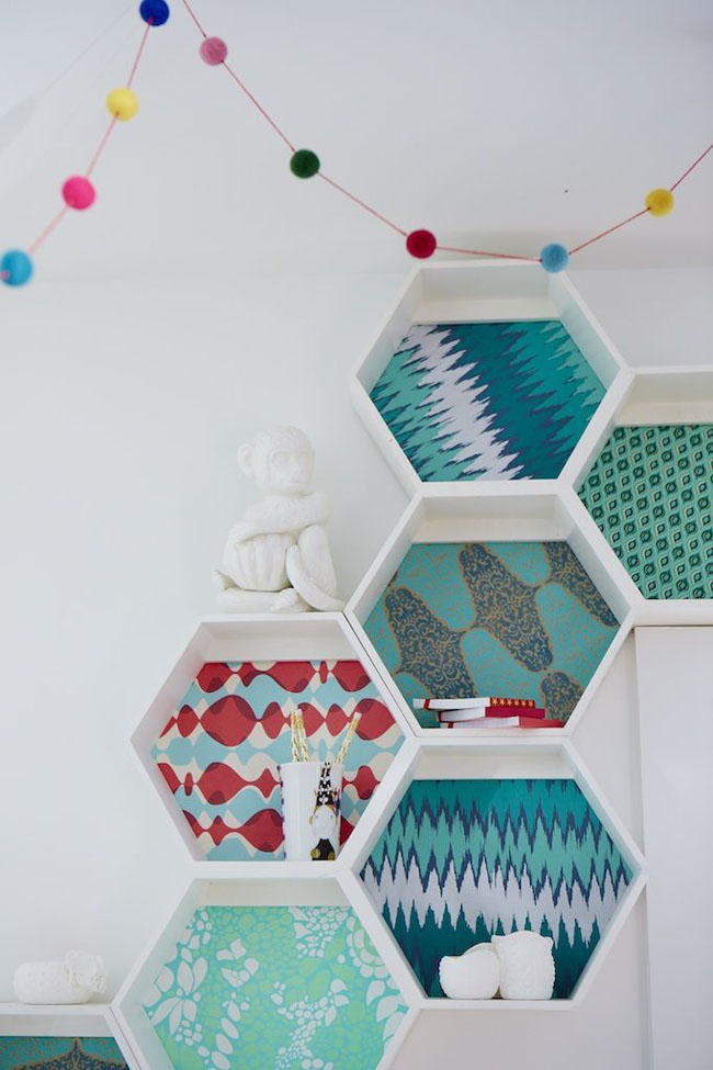 estanteria hexagonal decoracion