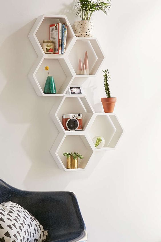 estanteria hexagonal decoracion