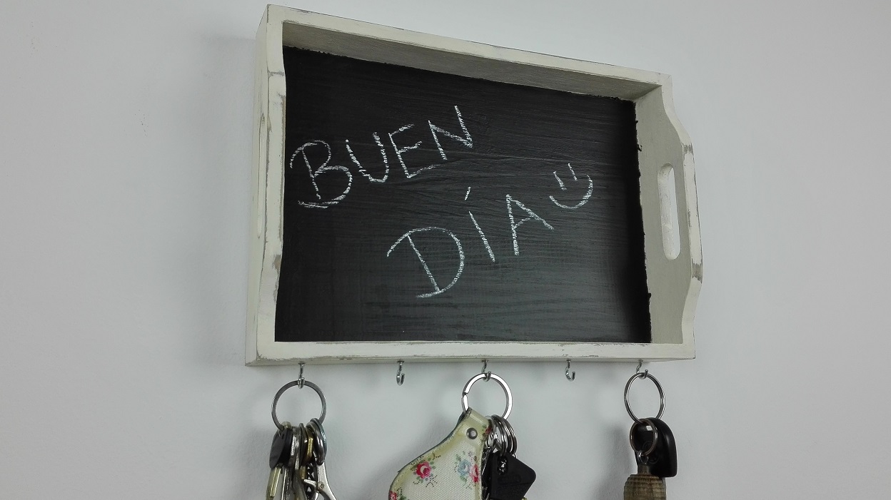 diy bandeja de madera colgador
