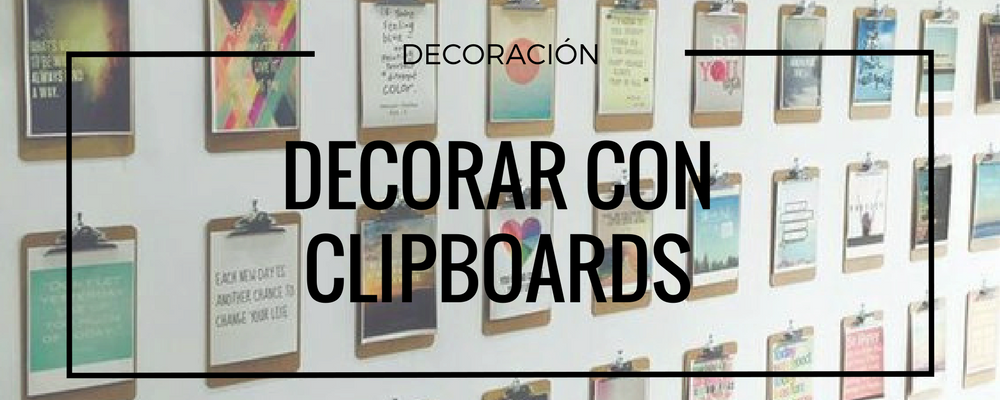 decorar con clipboards madera