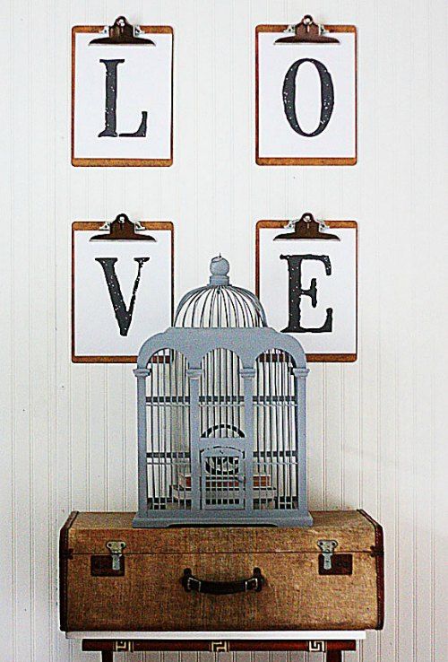 decorar con clipboards madera