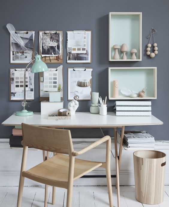 decoracion con clipboards madera