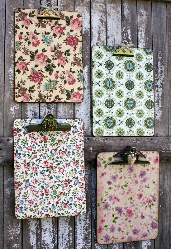 decoracion clipboard madera