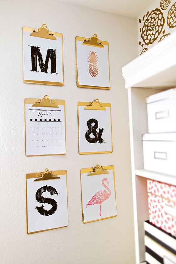 decorar clipboards madera