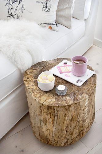decorar con troncos