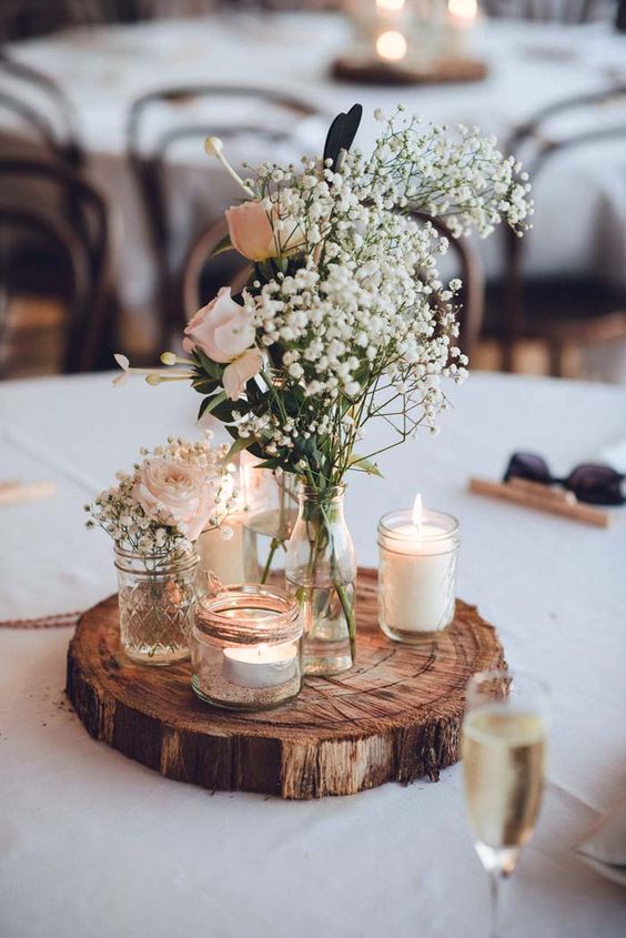 decorar con troncos