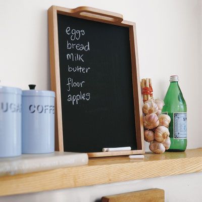 decorar bandejas con pizarra
