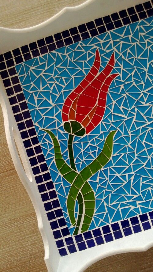 decorar bandejas con teselas