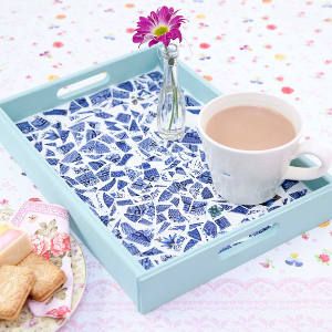 decorar bandejas con teselas