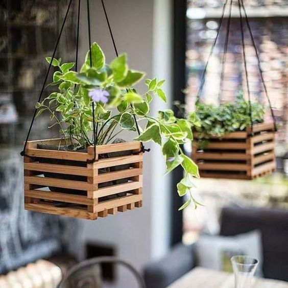macetero caja madera