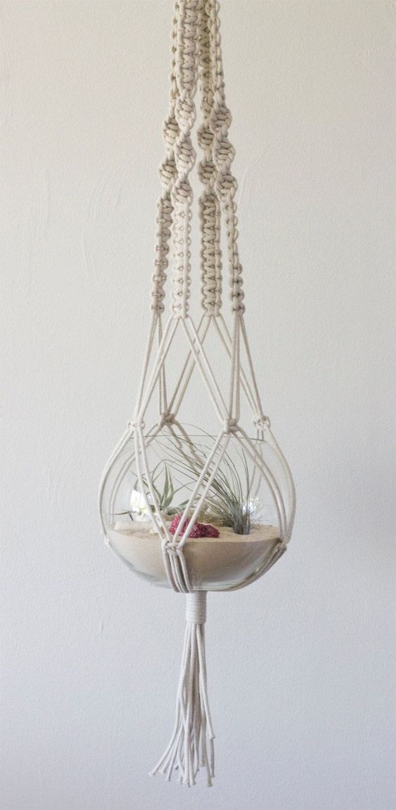 macrame y madera
