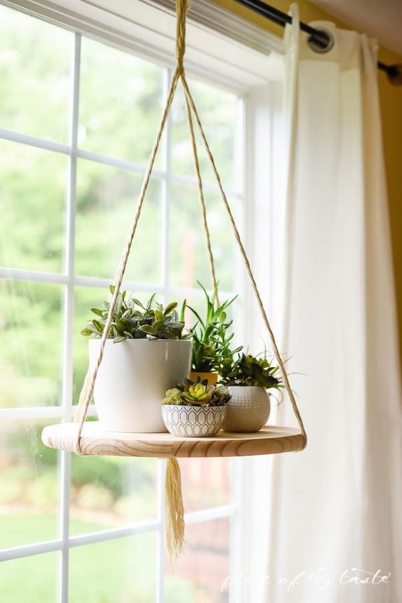 macrame y madera