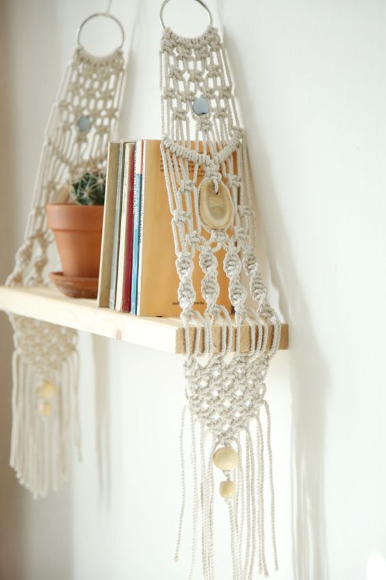 macrame y madera