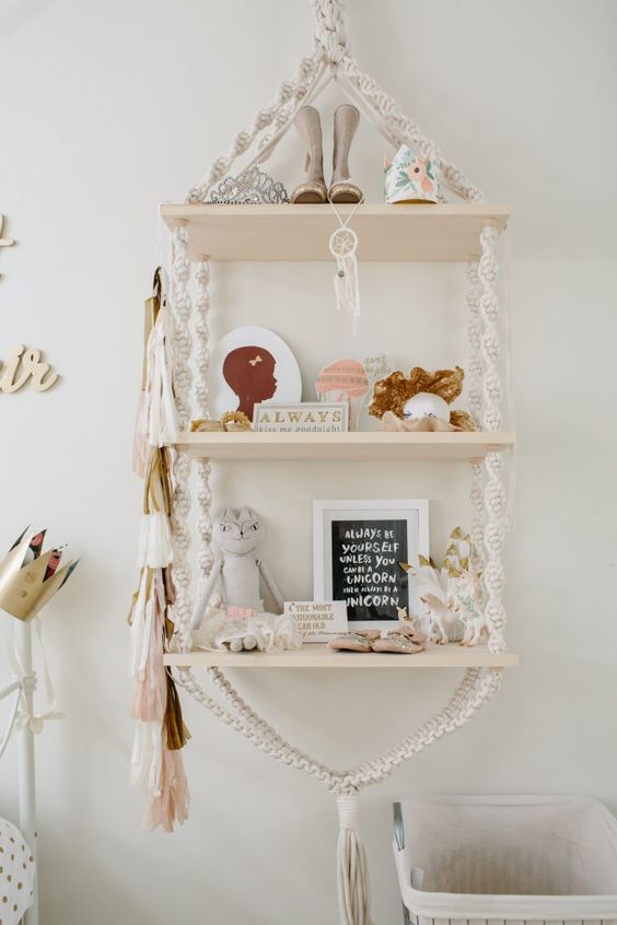 macrame y madera