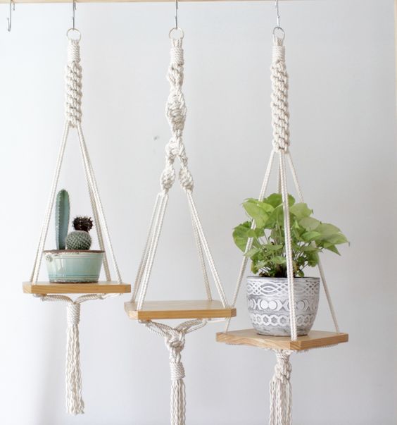 macrame y madera