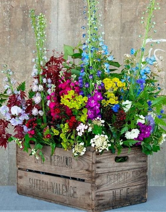 Jardinera cajas madera
