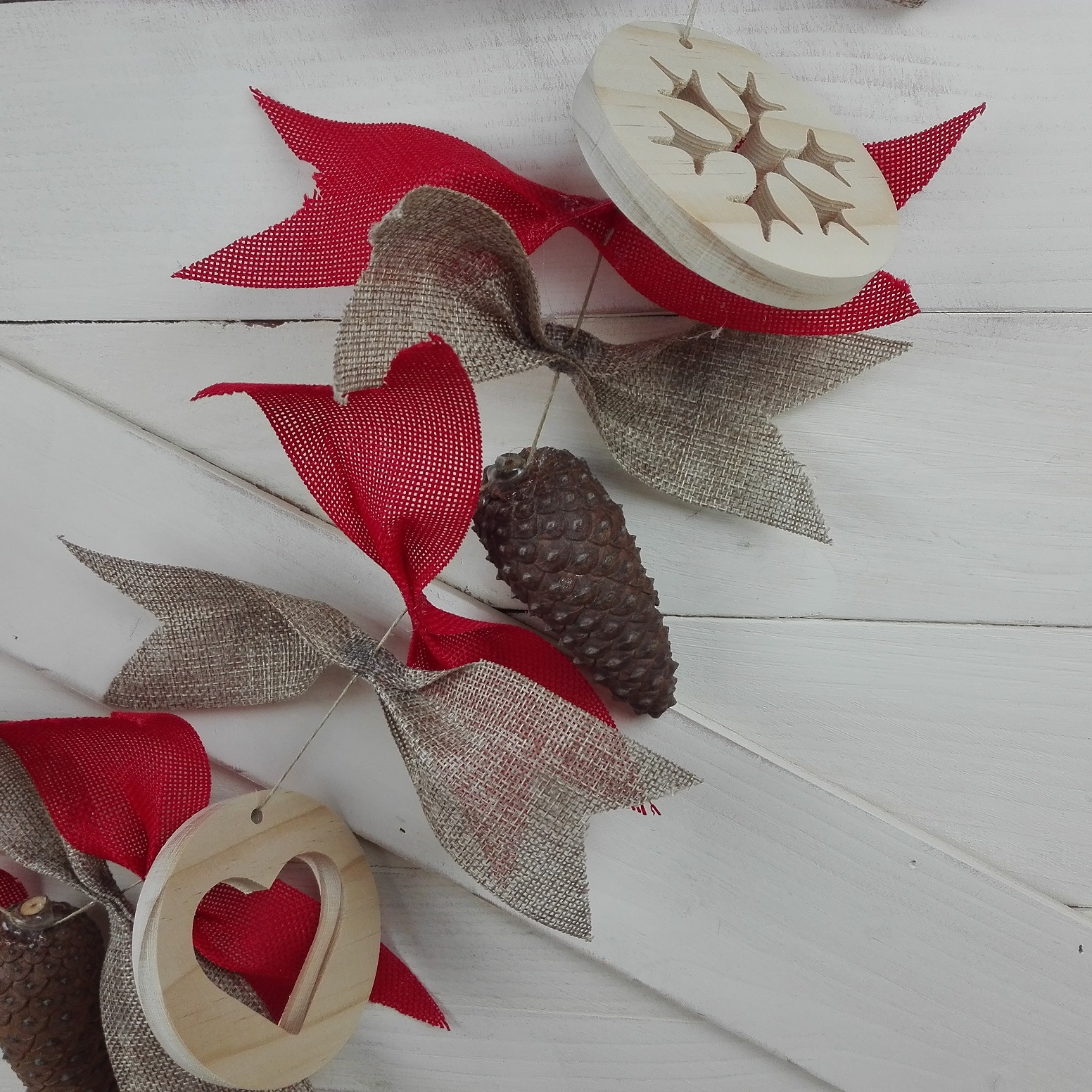guirnalda navidad madera