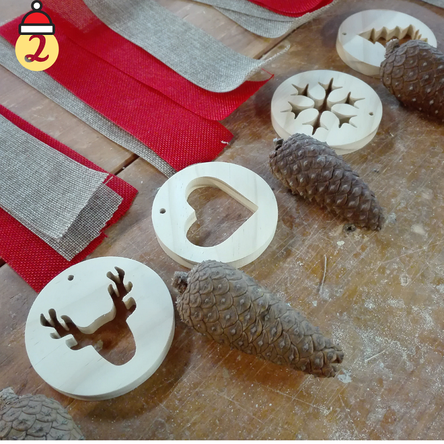 guirnalda navidad madera