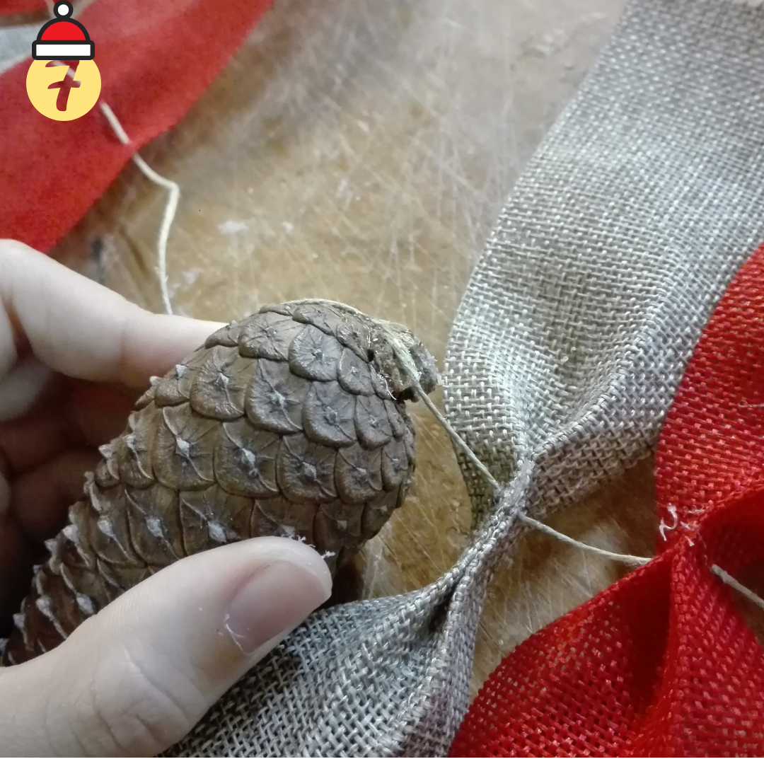 guirnalda navidad madera