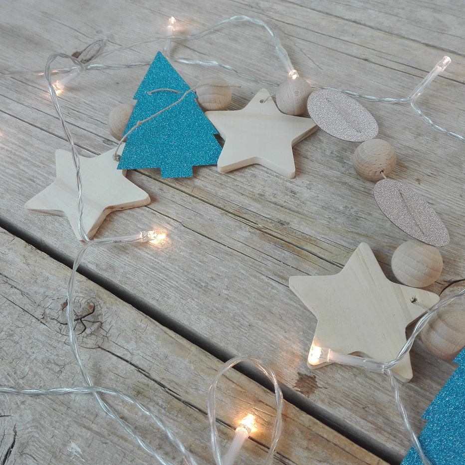guirnalda navidad madera