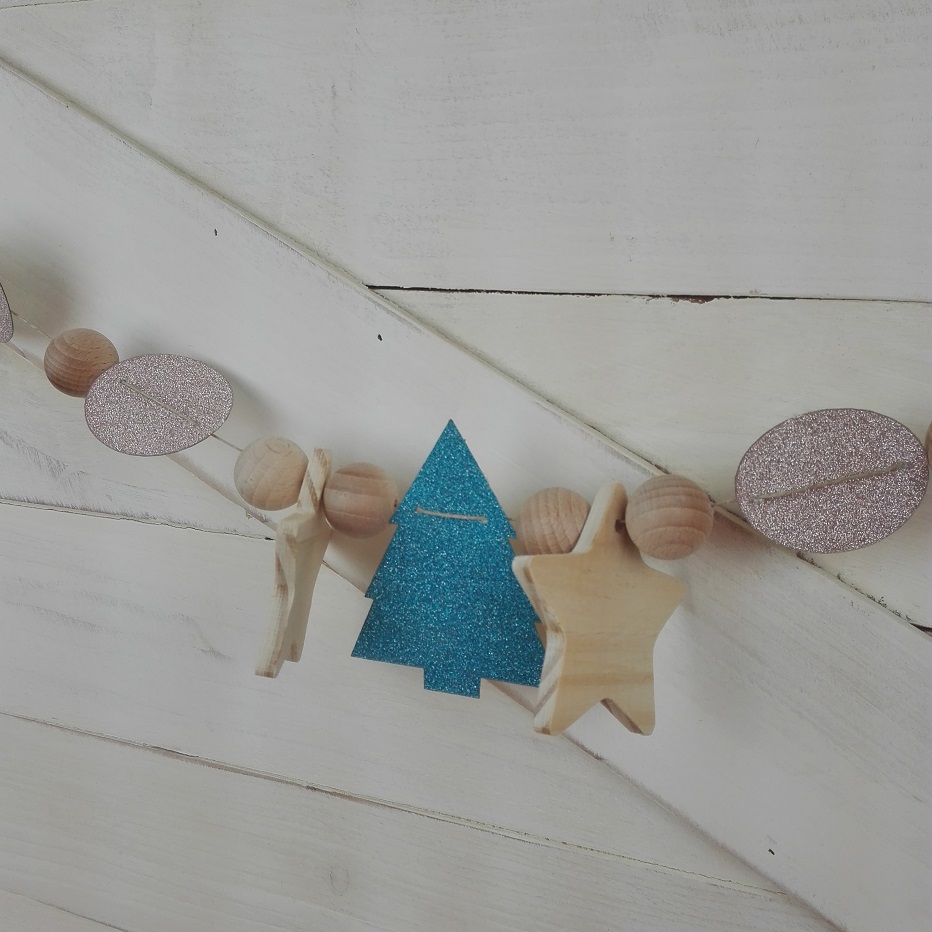 guirnalda navidad madera