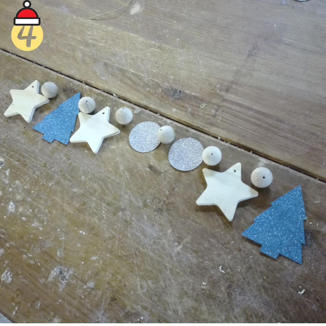 guirnalda navidad madera