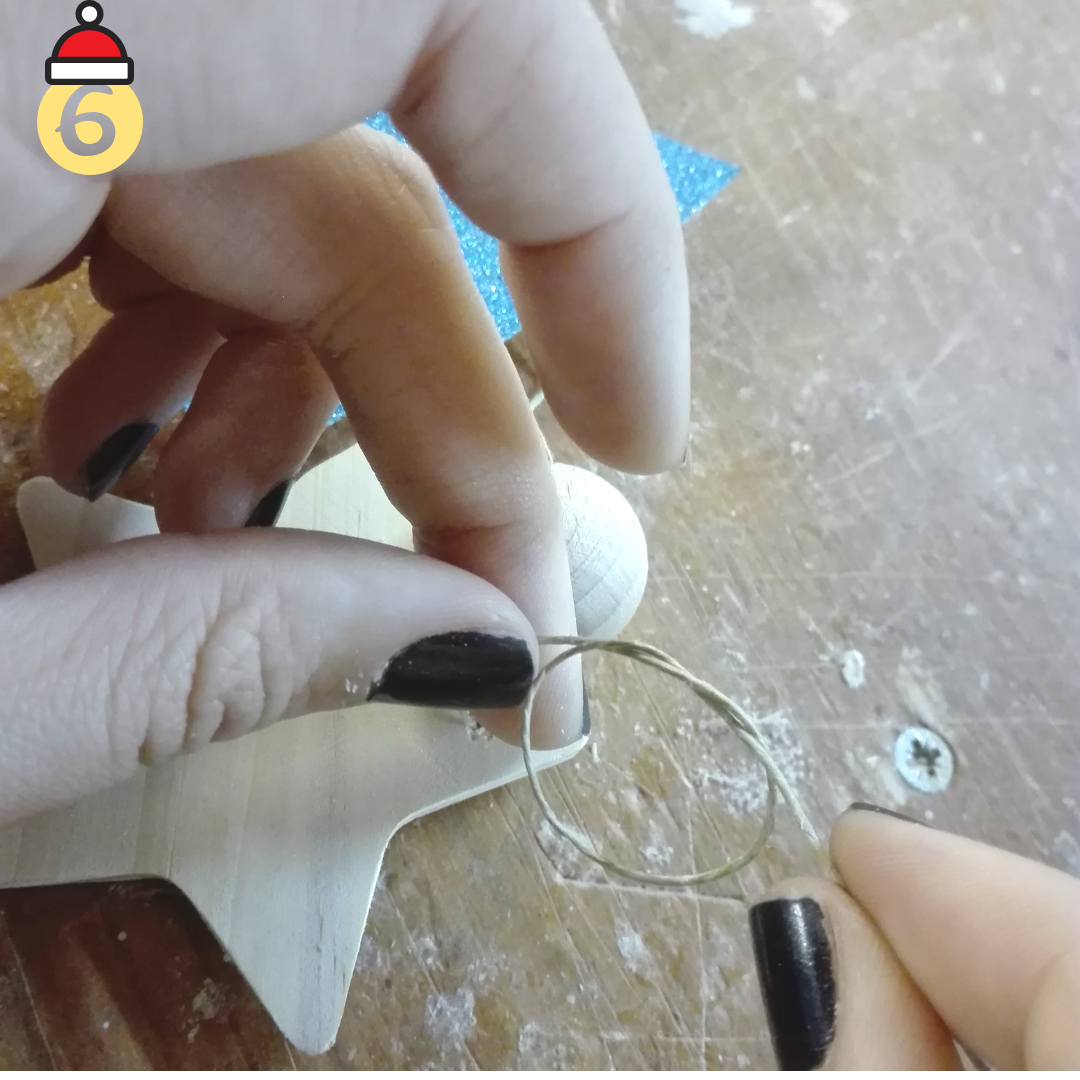guirnalda navidad madera