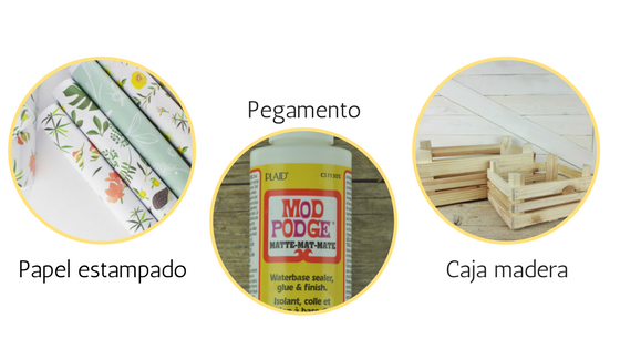 caja de madera decoupage