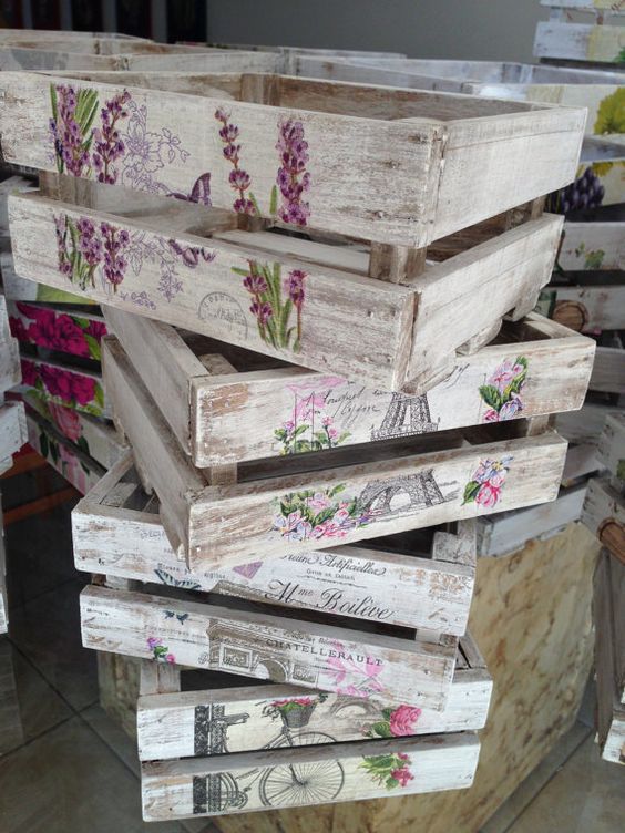 cajas madera decoupage