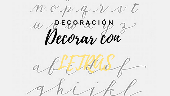 decorar con letras de madera
