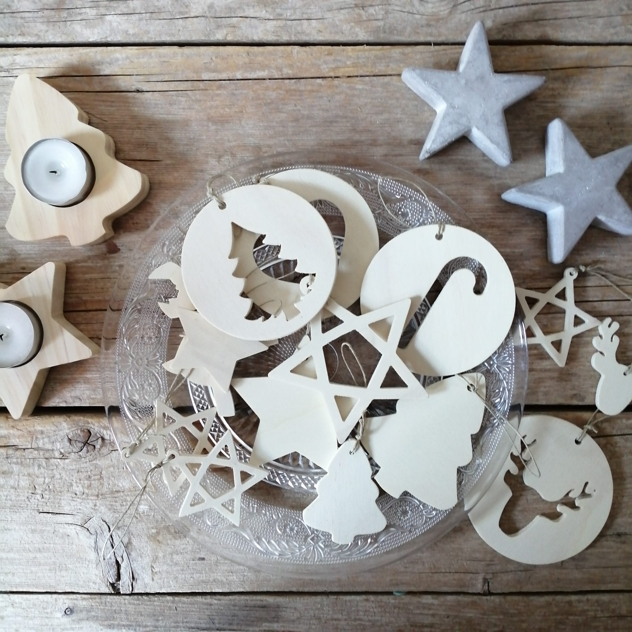 Adornos Navidad de madera