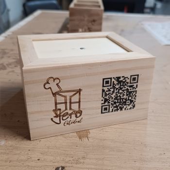 Servilletero de madera "mini-servis" - Apertura simple