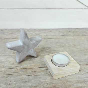 Portavelas de madera