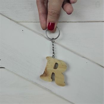 Llaveros de madera letras