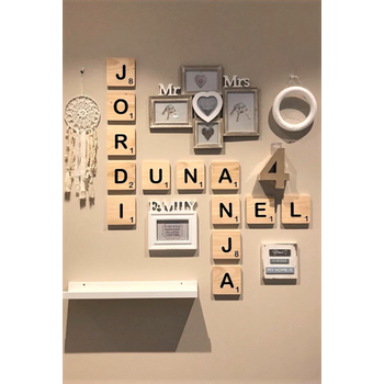 Letras de madera Scrabble