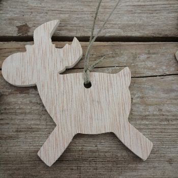 Adornos árbol Navidad - Figuras de madera (6 unidades)