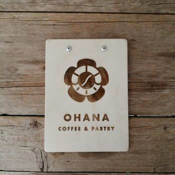 Portamenus madera personalizados