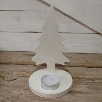 Portavelas de madera navideños DIY